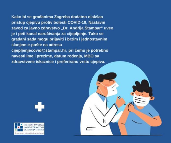 Dostupan novi kanal za naručivanje na cijepljenje protiv COVID-19
