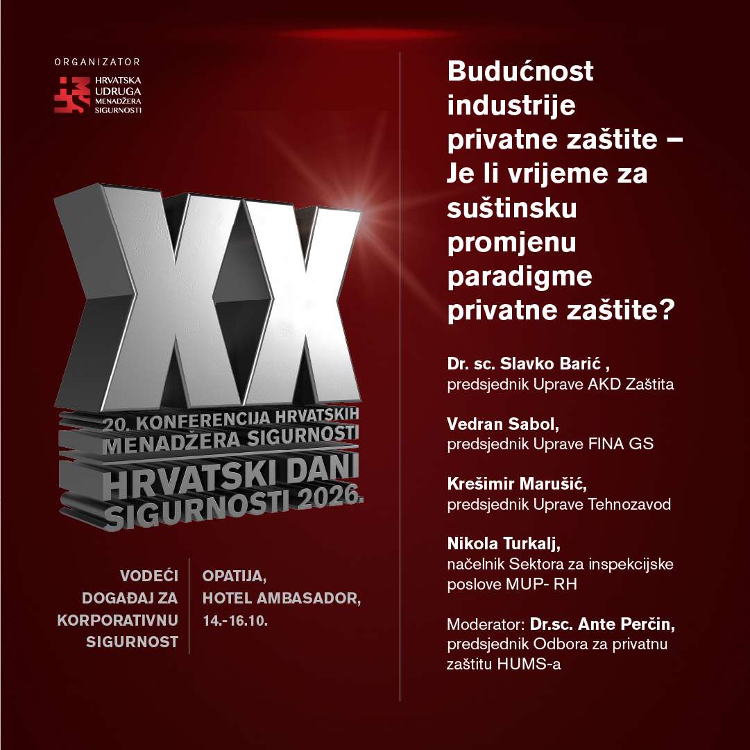 Budućnost privatne zaštite u fokusu 20. Hrvatske konferencije menadžera sigurnosti