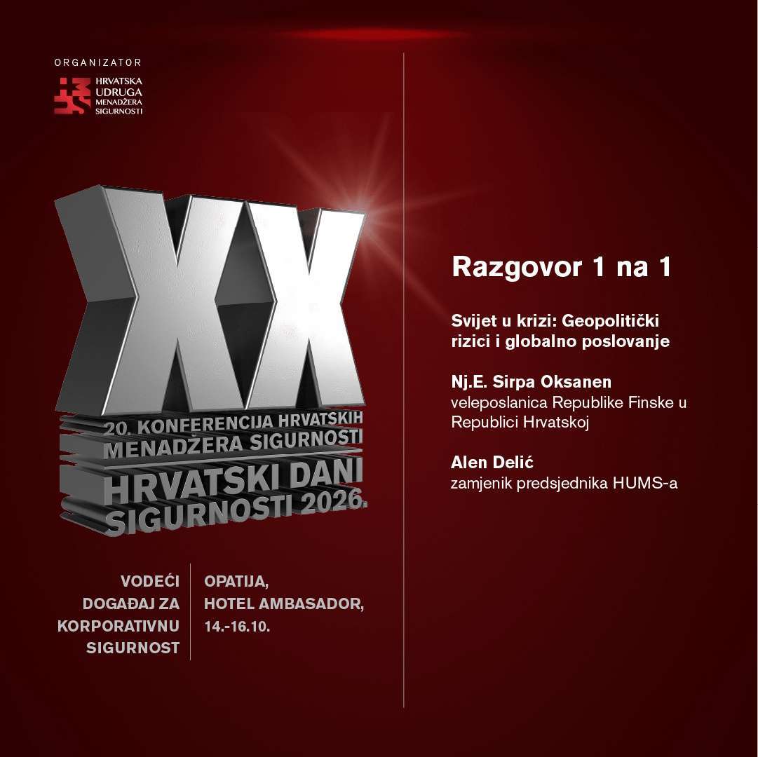 HRVATSKI DANI SIGURNOSTI 2026: Ekskluzivni intervju „1 na 1“ s finskom veleposlanicom o globalnim geopolitičkim rizicima razgovor Alen Delić HDS2026