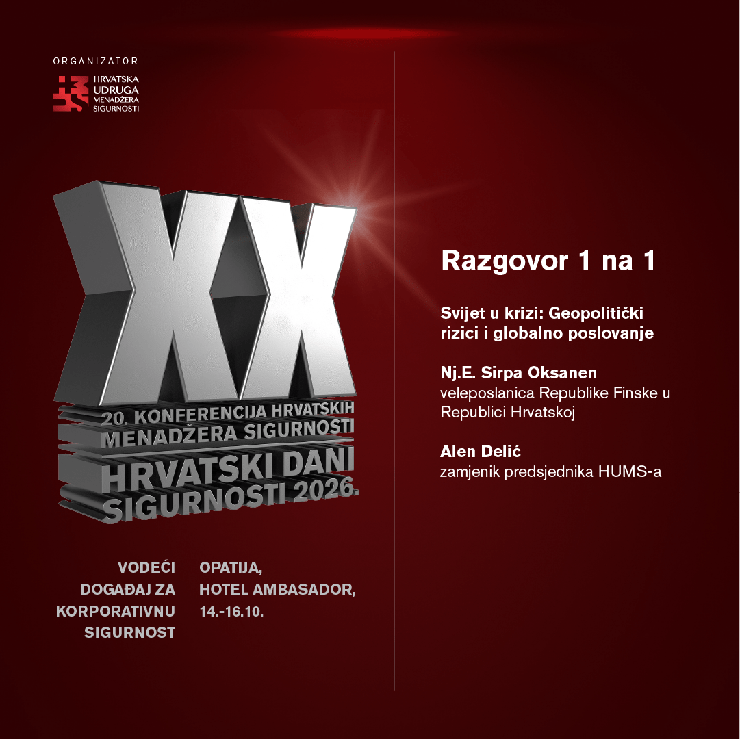 HRVATSKI DANI SIGURNOSTI 2026: Ekskluzivni intervju „1 na 1“ s finskom veleposlanicom o globalnim geopolitičkim rizicima Vizual razgovor Alen Delic HDS2026